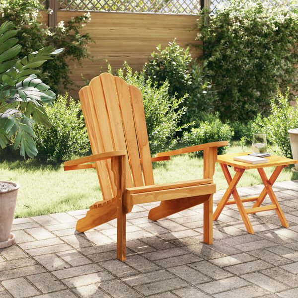 vidaXL Garden Adirondack Chair Teak Solid teak wood Medium Durable