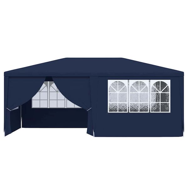 vidaXL Party Tent Blue Polyethylene, Steel Large Collapsible