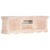 vidaXL TV Stand White Solid mango wood, engineered wood 47.2x11.8x15.7 in