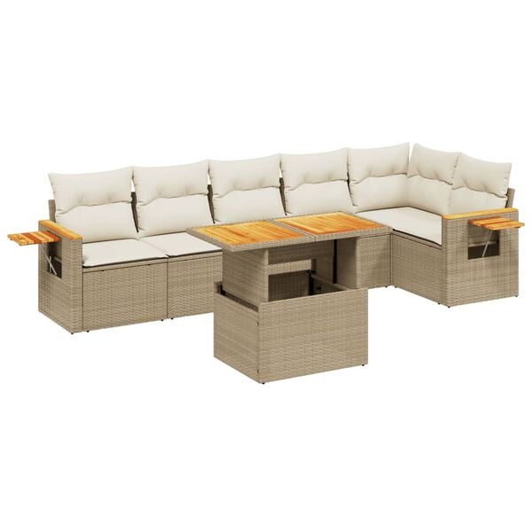 vidaXL Garden Sofa Set Beige