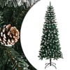 vidaXL Christmas Tree Green and White PVC, Steel Large Collapsible