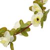 vidaXL Christmas Flower Garland White Artificial silk, PE 98.4 in long