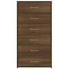 vidaXL Sideboard Brown Oak Engineered wood Compact Drawers Sideboard