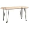 vidaXL Hairpin Table Leg Natural Steel Solid Powder-Coated Steel Standard