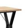 vidaXL Dining Table Natural wood and black