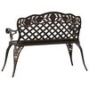 vidaXL Garden Bench Bronze Cast aluminum, Cast iron Medium Durable
