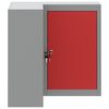 vidaXL Tool Cabinet Red and gray 55 x 55 x 55 cm Powder-coated steel
