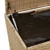 vidaXL Garden Storage Box Mix Beige PE Rattan, Powder-Coated Steel 984L