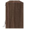 vidaXL TV Wall Cabinet Brown oak Engineered wood 70.9 in TV Wall Cabinet