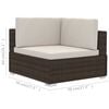 vidaXL Patio Sofa Set Set of 4 Brown and Cream White
