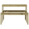 vidaXL Picnic Table Natural Wood Vacuum pressure impregnated pinewood