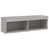 vidaXL TV Stand with LED Lights Gray Sonoma 39.4"x11.8"x11.8"