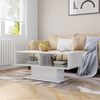 vidaXL Coffee Table High gloss white Engineered wood 40.7 x 19.7 x 17.5 in