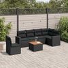 vidaXL Garden Sofa Set Black