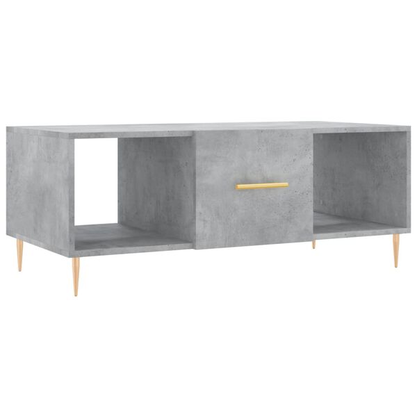 vidaXL Coffee Table Concrete Gray Engineered Wood and Iron Medium
