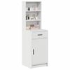 vidaXL Highboard White 15.75 x 15.94 x 53.15 in Engineered Wood