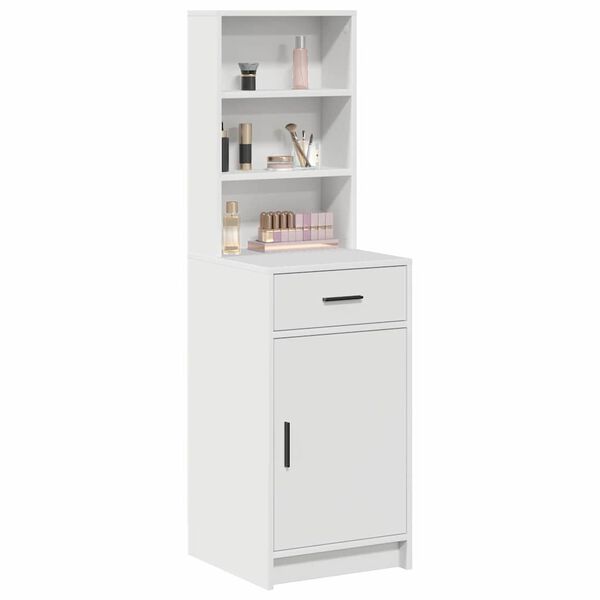 vidaXL Highboard White 15.75 x 15.94 x 53.15 in Engineered Wood
