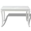 vidaXL Kitchen Table High gloss white MDF and Plastic 45.7 x 25.9 in