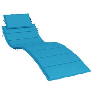 vidaXL Sun Lounger Cushion Blue Oxford fabric, Foam fiber