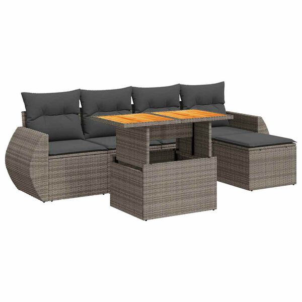 vidaXL Garden Sofa Set Grey