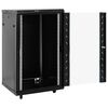 vidaXL 18U Network Cabinet with Swivel Feet 19" IP20 23.6"x23.6"x39.4"