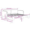 vidaXL Daybed With Trundle Light grey Polyester, Wood, Metal Standard