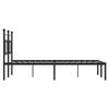 vidaXL Bed Frame Black Powder-Coated Steel Double Bed Frame