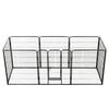 vidaXL Dog Playpen Black Powder-coated steel 31.5 x 39.4 in Durable