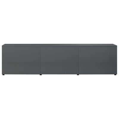 vidaXL TV Stand High Gloss Gray 47.2"x13.4"x11.8" Engineered Wood