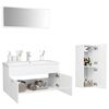vidaXL Bathroom Furniture Set High gloss white