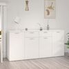 vidaXL Sideboard High gloss white Engineered wood Medium Sideboard