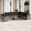 vidaXL Garden Sofa Set Grey, Brown, Dark Grey