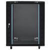 vidaXL Network Cabinet with Storage Black 60 x 60 x 80 cm Steel