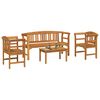 vidaXL Garden Rose Lounge Set 4 pcs Natural Solid Acacia Wood