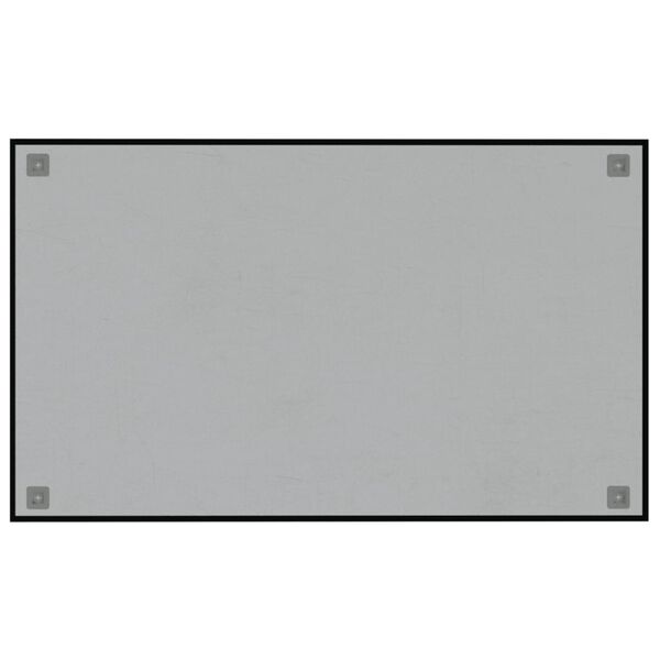 vidaXL Wall-mounted Magnetic Board Black 39.4"x23.6" Tempered Glass