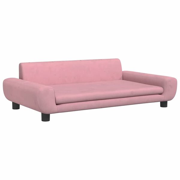 vidaXL Dog Bed Pink 100x54 x 13.0 " Velvet