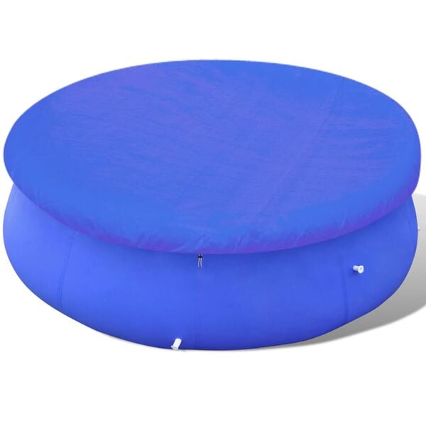 vidaXL Pool Cover Dark blue Polyethylene Fits pools up to 16.4 diameter
