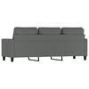 vidaXL 3-seater Sofa Dark Grey 100% Polyester Fabric, Metal, Textilene, Foam