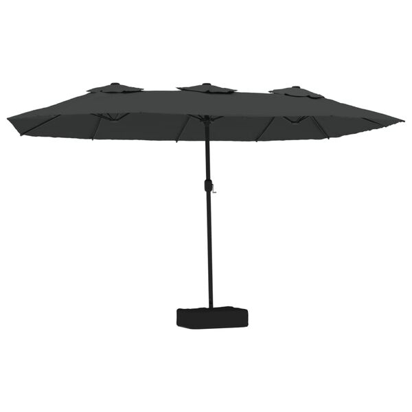 vidaXL Garden Parasol Anthracite Polyester, Powder-Coated Iron