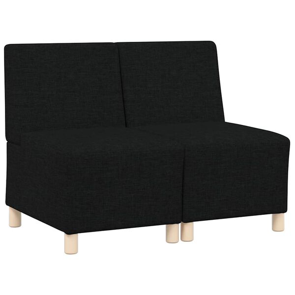 vidaXL Modular Sofa Unit Armless 2 pcs Black 21.65 x 29.13 x 32.28 in