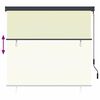 vidaXL Outdoor Roller Blind Striped Manual Cream 70.9" x 98.4" fabric