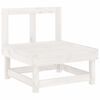 vidaXL Garden Lounge Set White Solid pine wood, Plywood Medium Modular