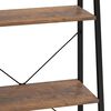 vidaXL Standing Shelf Dark brown and black Engineered wood, steel Medium