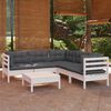 vidaXL Garden Lounge Set White and Anthracite