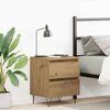 vidaXL Bedside Cabinet artisan oak 40 x 35 x 50 cm Engineered wood