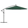 vidaXL Cantilever Garden Parasol Green Polyester and Steel Large