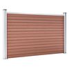 vidaXL Garden Fence WPC 343.3"x41.7" Brown