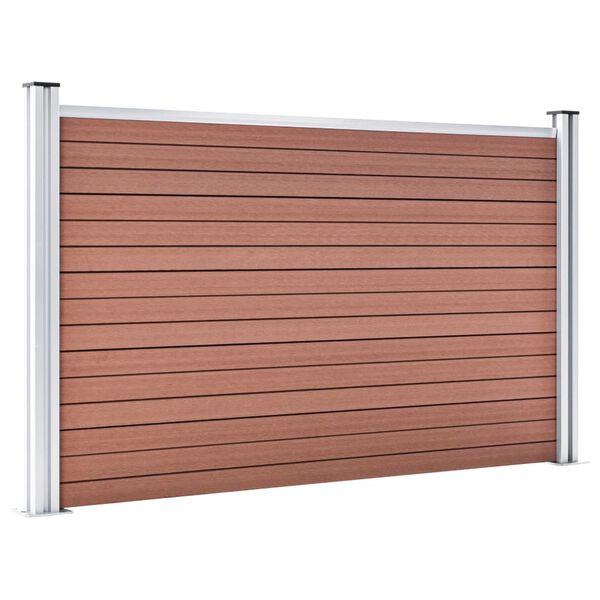 vidaXL Garden Fence WPC 343.3"x41.7" Brown