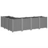 vidaXL Garden Planter Light grey Polypropylene Large Modular
