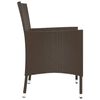 vidaXL Garden Chair Brown PE rattan, powder-coated steel Medium Modern